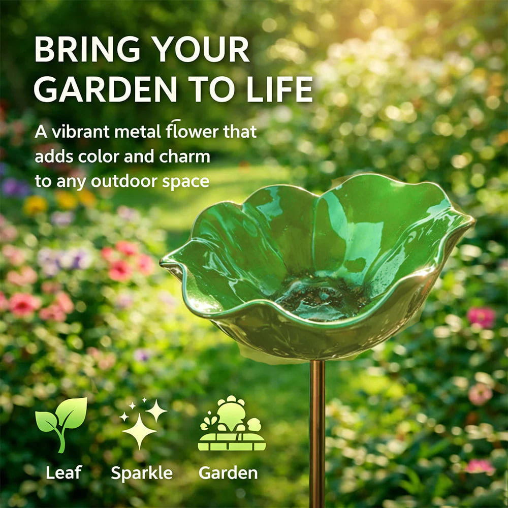 🌟Last Day Promotion🎁Handmade Metal Flower Garden Stake Bird Bath - Image 8